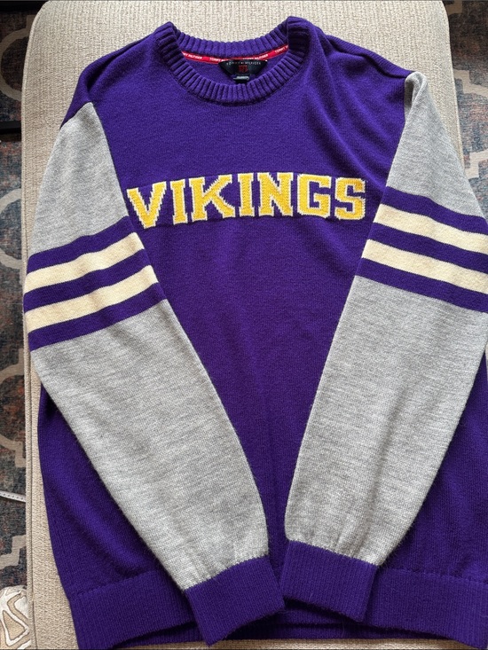 Tommy Hilfiger Other - Tommy Hilfiger Minnesota Vikings Crewneck Sweater - Purple, Gray & Yellow